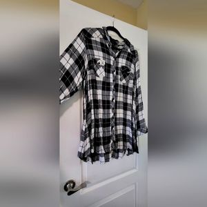 Black and white plaid flannel from Torrid.